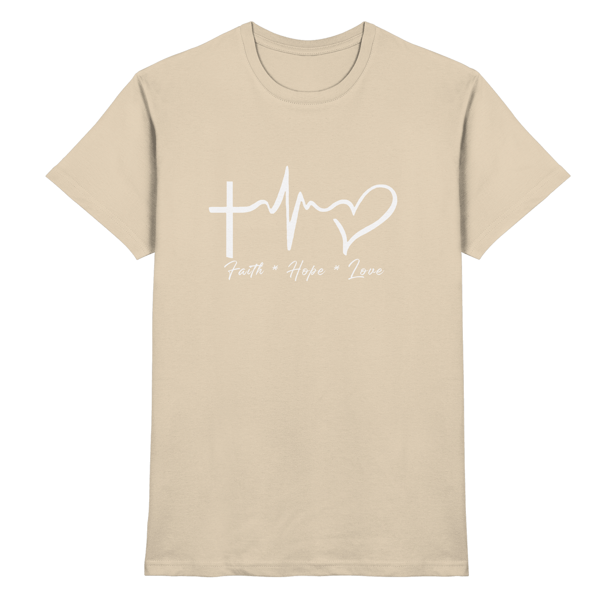 Faith * Hope * Love - Premium Shirt - Unisex-Shirts - Sand - GfoitMa
