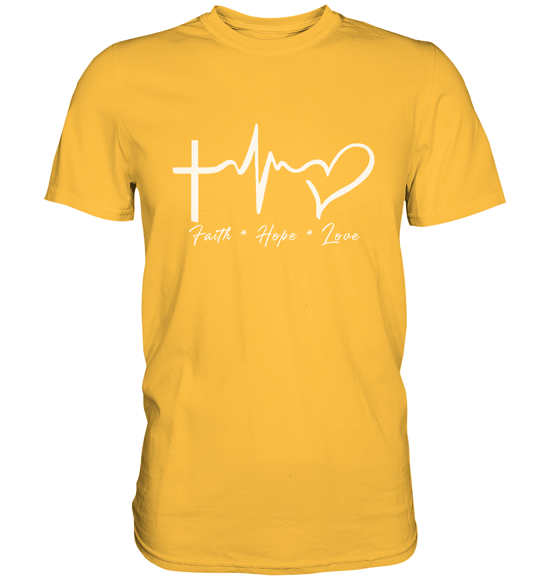 Faith * Hope * Love - Premium Shirt - Unisex-Shirts - Gold - GfoitMa