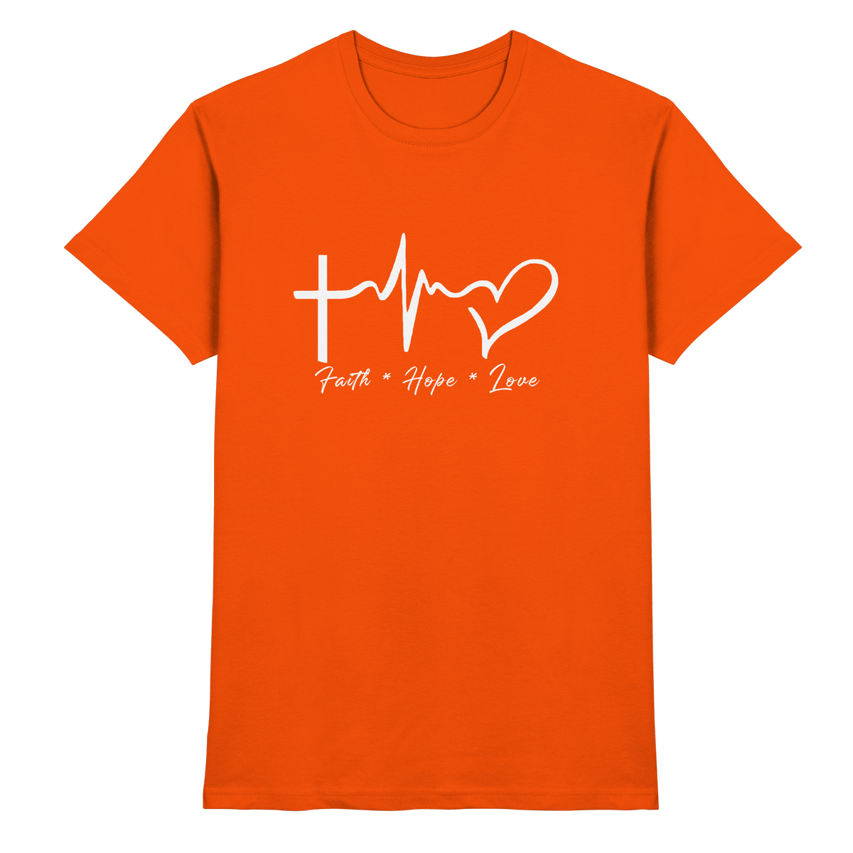 Faith * Hope * Love - Premium Shirt - Unisex-Shirts - Orange - GfoitMa