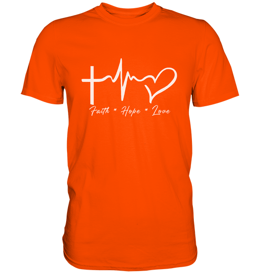 Faith * Hope * Love - Premium Shirt - Unisex-Shirts - Orange - GfoitMa