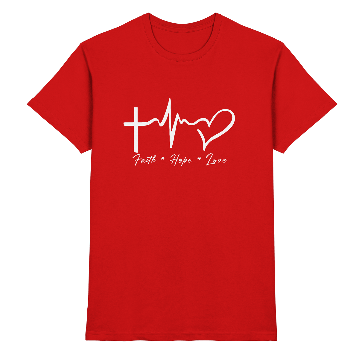 Faith * Hope * Love - Premium Shirt - Unisex-Shirts - Red - GfoitMa