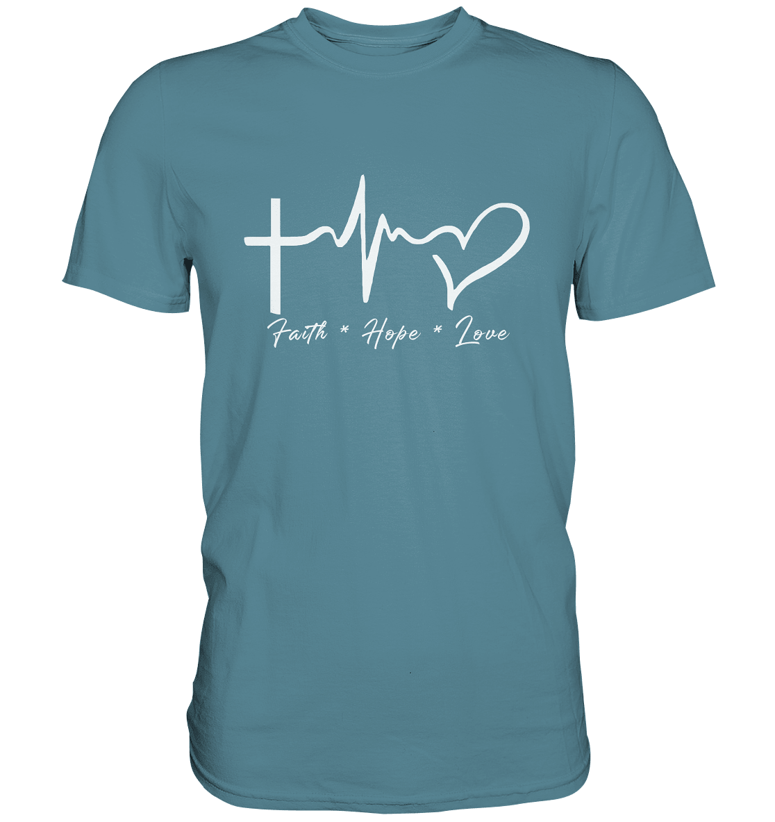 Faith * Hope * Love - Premium Shirt - Unisex-Shirts - Stone Blue - GfoitMa