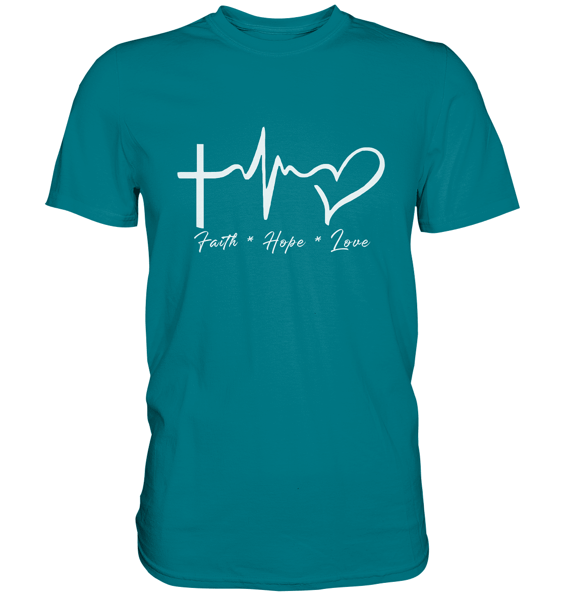 Faith * Hope * Love - Premium Shirt - Unisex-Shirts - Diva Blue - GfoitMa