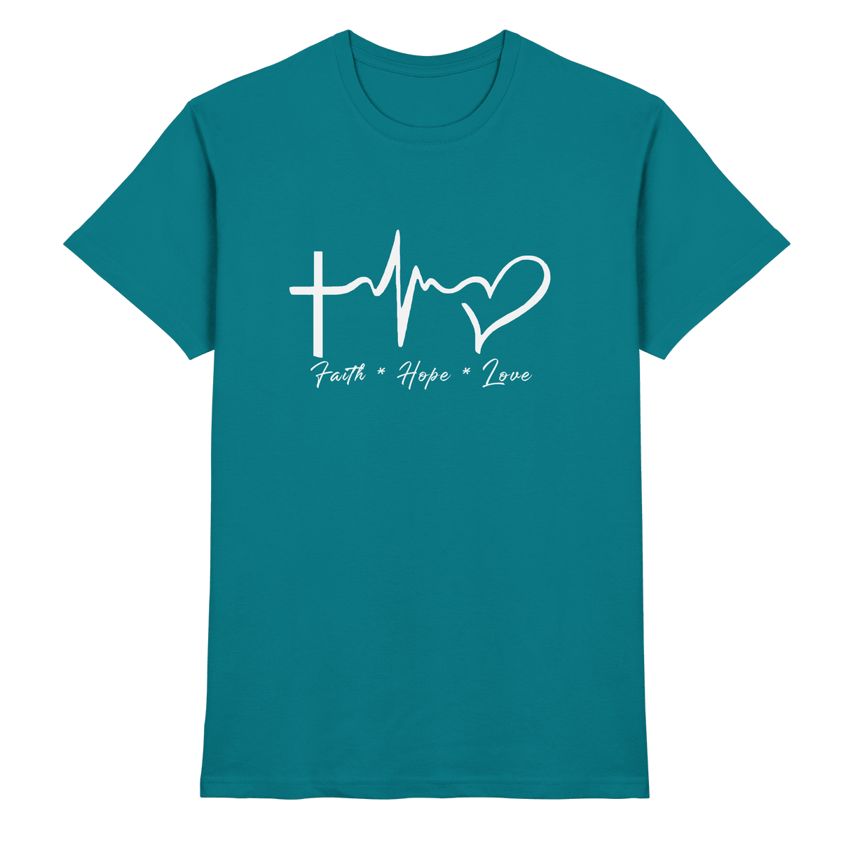 Faith * Hope * Love - Premium Shirt - Unisex-Shirts - Diva Blue - GfoitMa