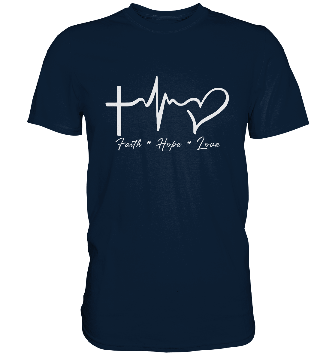 Faith * Hope * Love - Premium Shirt - Unisex-Shirts - Navy - GfoitMa
