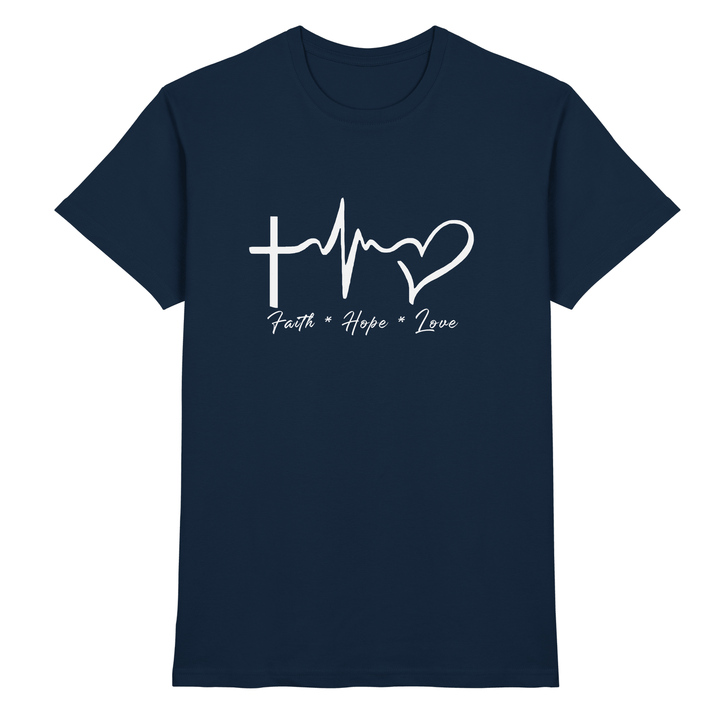 Faith * Hope * Love - Premium Shirt - Unisex-Shirts - Navy - GfoitMa