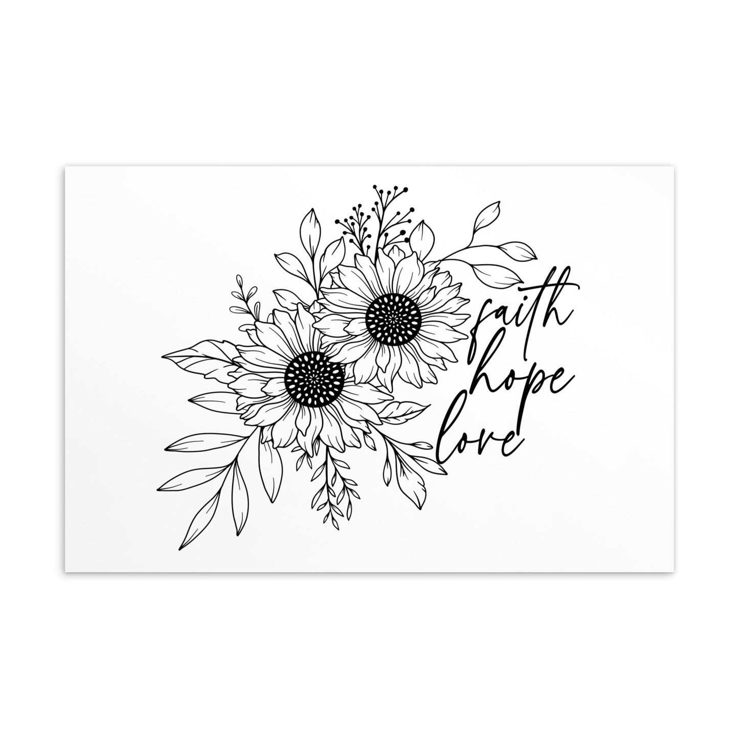 Faith * Hope * Love - Standard-Postkarte - GfoitMa