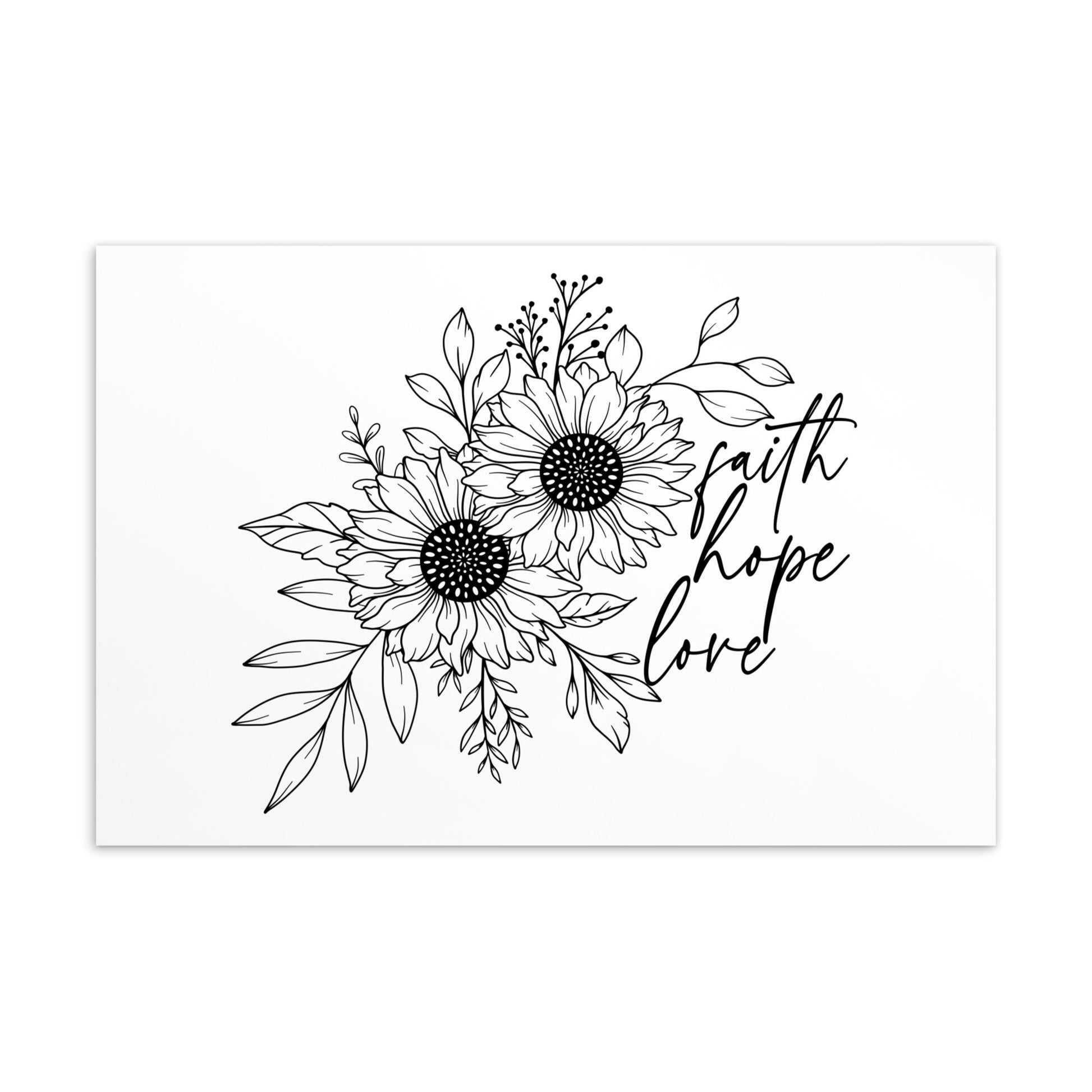 Faith * Hope * Love - Standard-Postkarte - GfoitMa