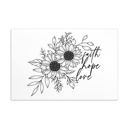 Faith * Hope * Love - Standard-Postkarte - GfoitMa