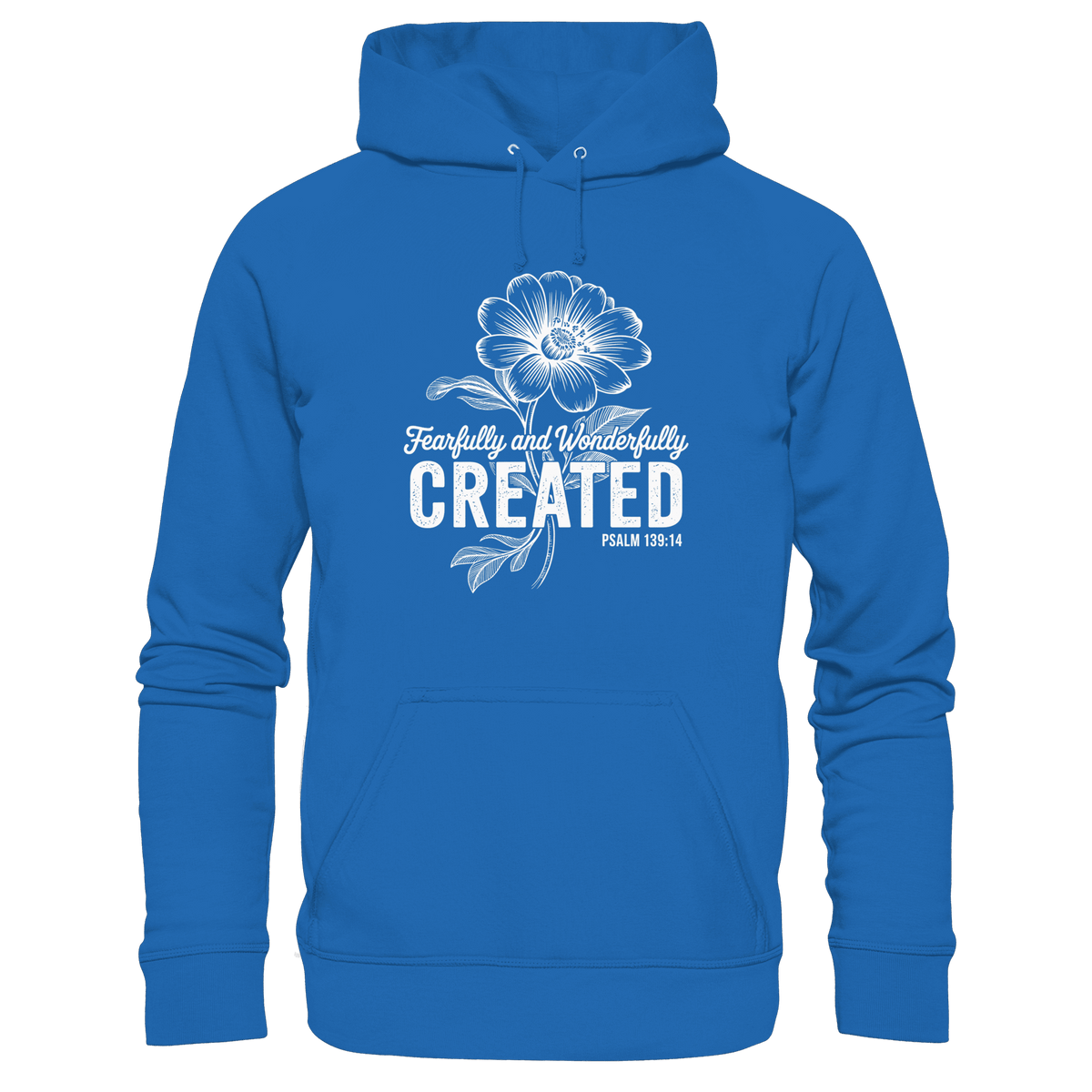Fearfully and Wonderfully Created – Floral Grace Design - Kids Premium Hoodie - Kids & Babys - Royal Blau - GfoitMa