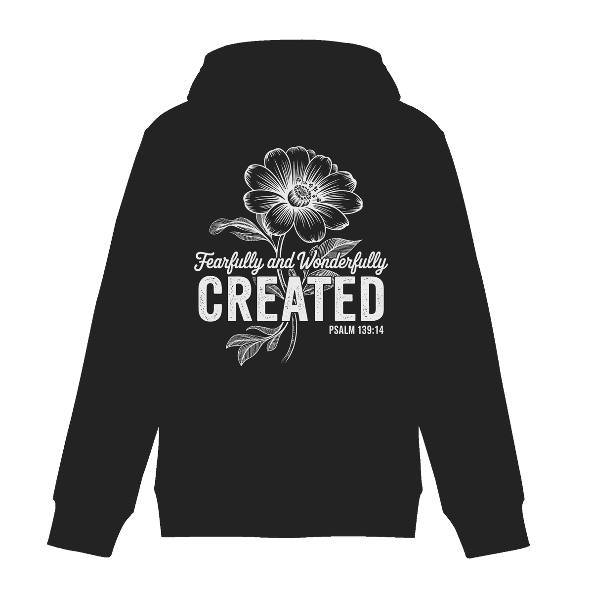 Fearfully and Wonderfully Created – Floral Grace Design - Zipper - Jacken/ Zipper - Black Pure - GfoitMa