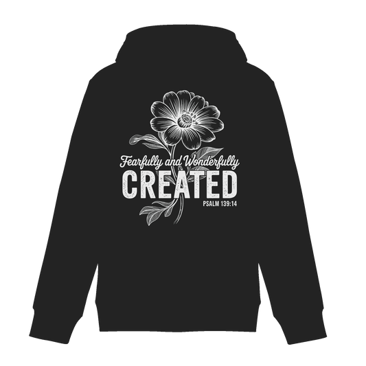 Fearfully and Wonderfully Created – Floral Grace Design - Zipper - Jacken/ Zipper - Black Pure - GfoitMa