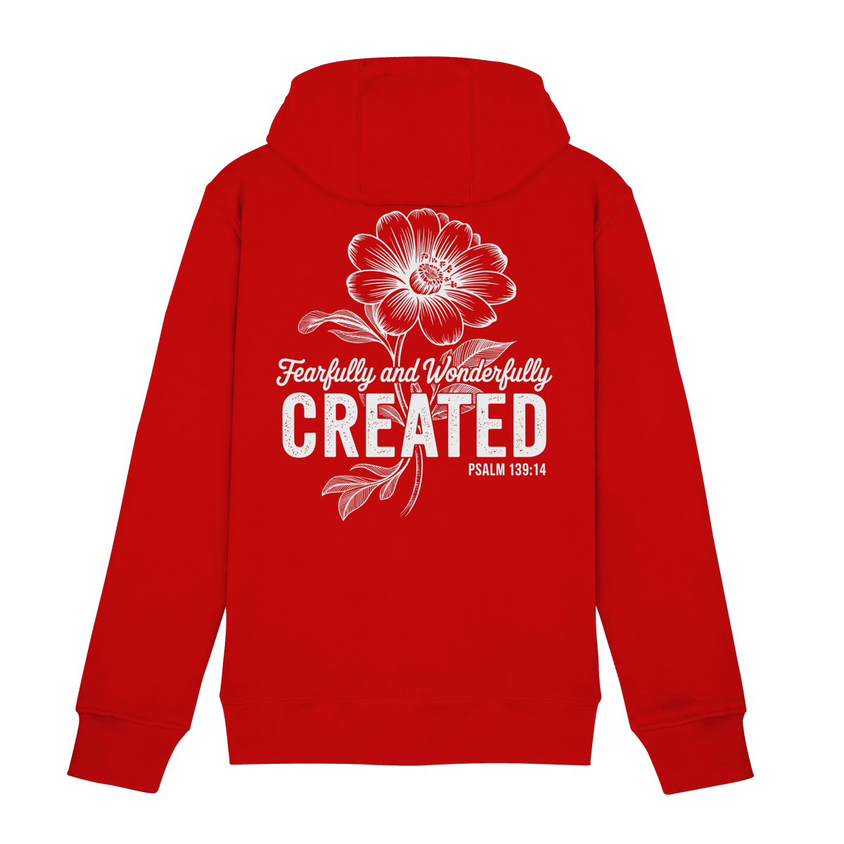 Fearfully and Wonderfully Created – Floral Grace Design - Zipper - Jacken/ Zipper - Red - GfoitMa