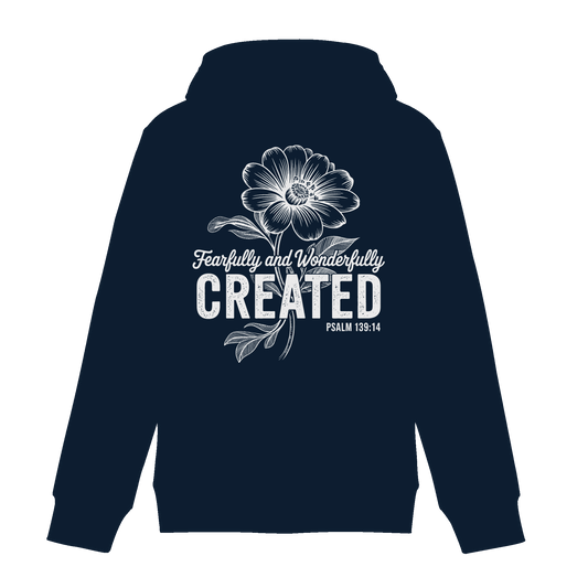 Fearfully and Wonderfully Created – Floral Grace Design - Zipper - Jacken/ Zipper - Navy - GfoitMa