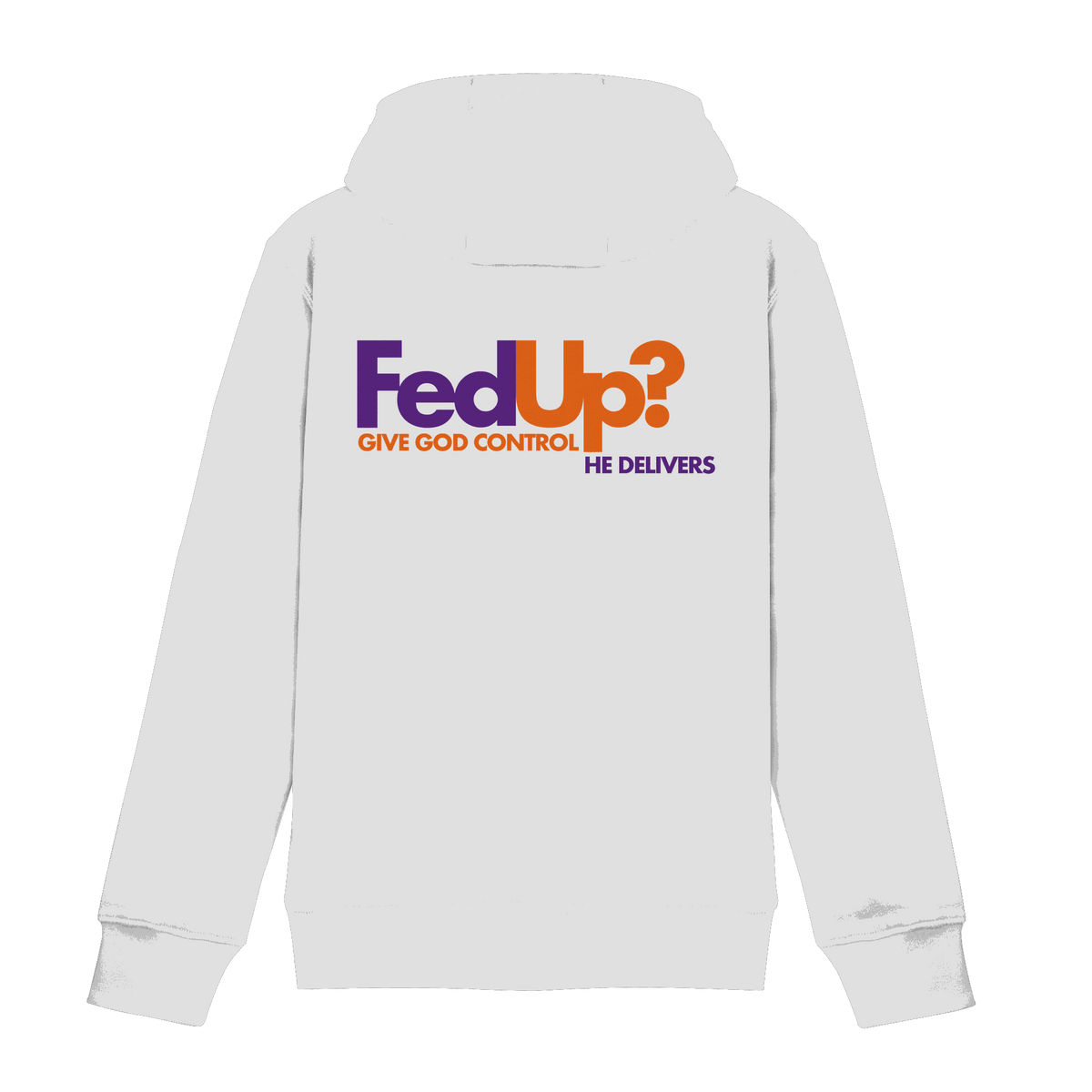Fed Up? Give God Control – He Delivers | Psalm 34,19 Christliches Statement Design - Zipper - Jacken/ Zipper - White - GfoitMa