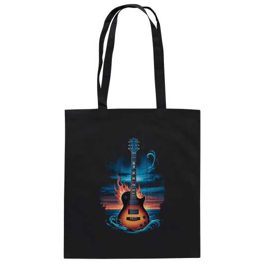Fire & Water Guitar – Künstlerisches Gitarren Design für Musiker & Worshipper - Baumwolltasche - Taschen - Black - GfoitMa