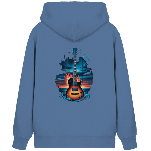 Fire & Water Guitar – Künstlerisches Gitarren Design für Musiker & Worshipper - Organic Zipper - Jacken/ Zipper - Bright Blue - GfoitMa