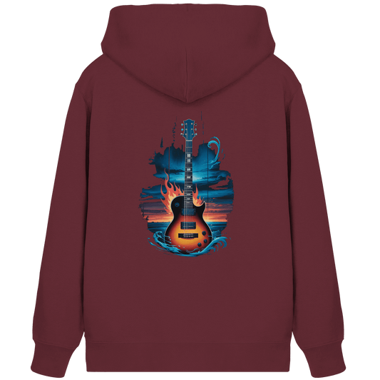 Fire & Water Guitar – Künstlerisches Gitarren Design für Musiker & Worshipper - Organic Zipper - Jacken/ Zipper - Burgundy - GfoitMa