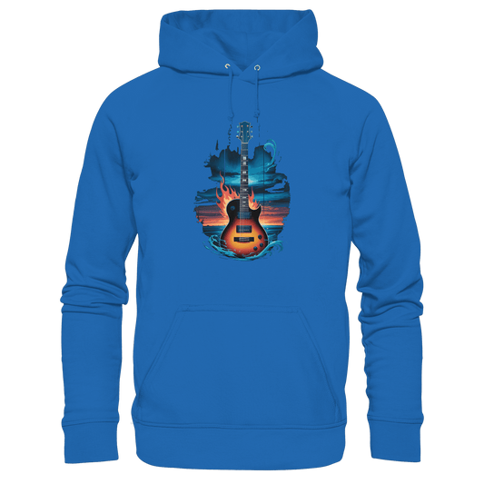 Fire & Water Guitar – Künstlerisches Gitarren Design für Musiker & Worshipper - Premium Unisex Hoodie - Hoodies - Royal Blau - GfoitMa