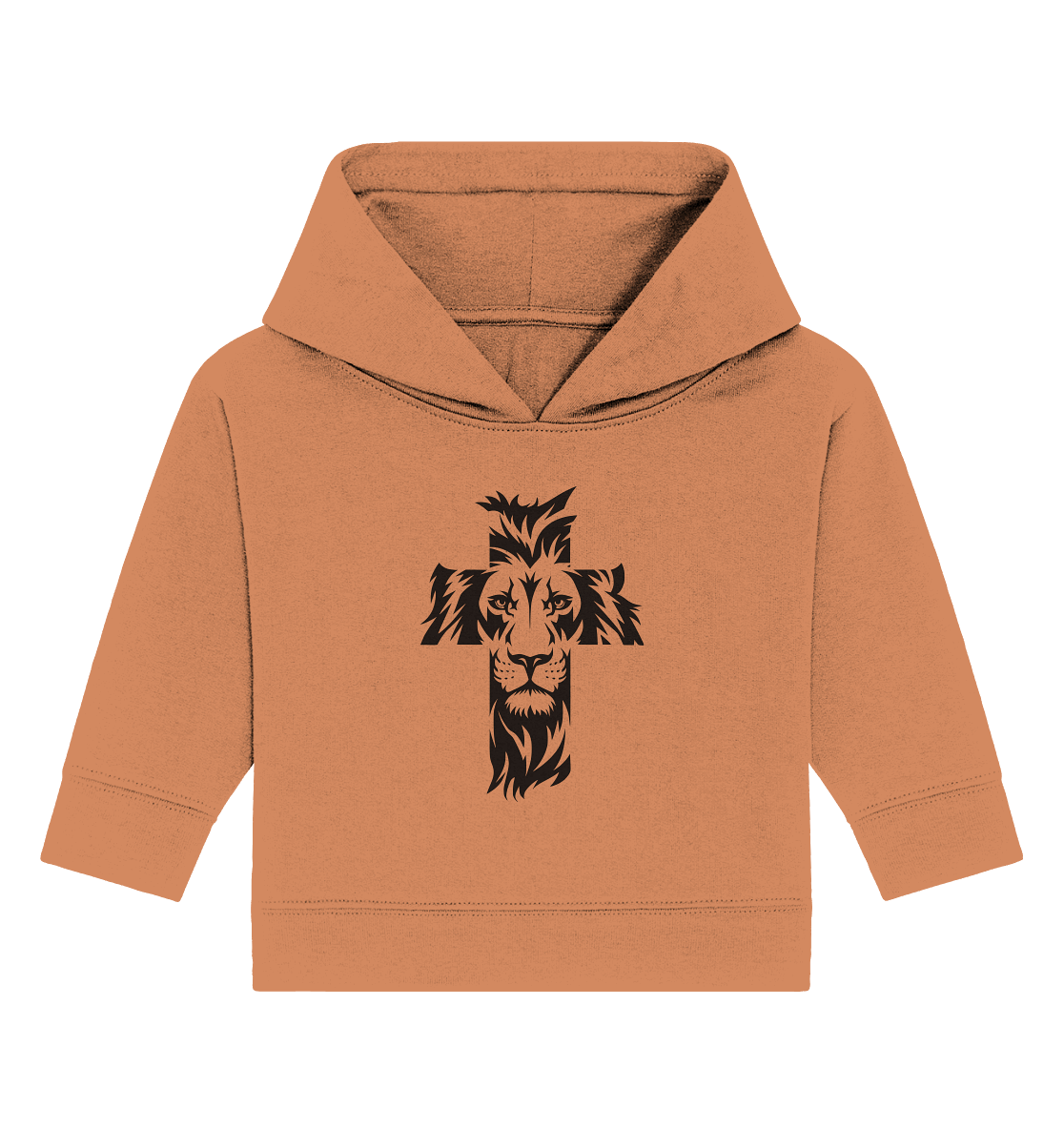 Der Löwe im Kreuz – Mut und Gnade vereint | Christliche Kleidung - Baby Organic Hoodie