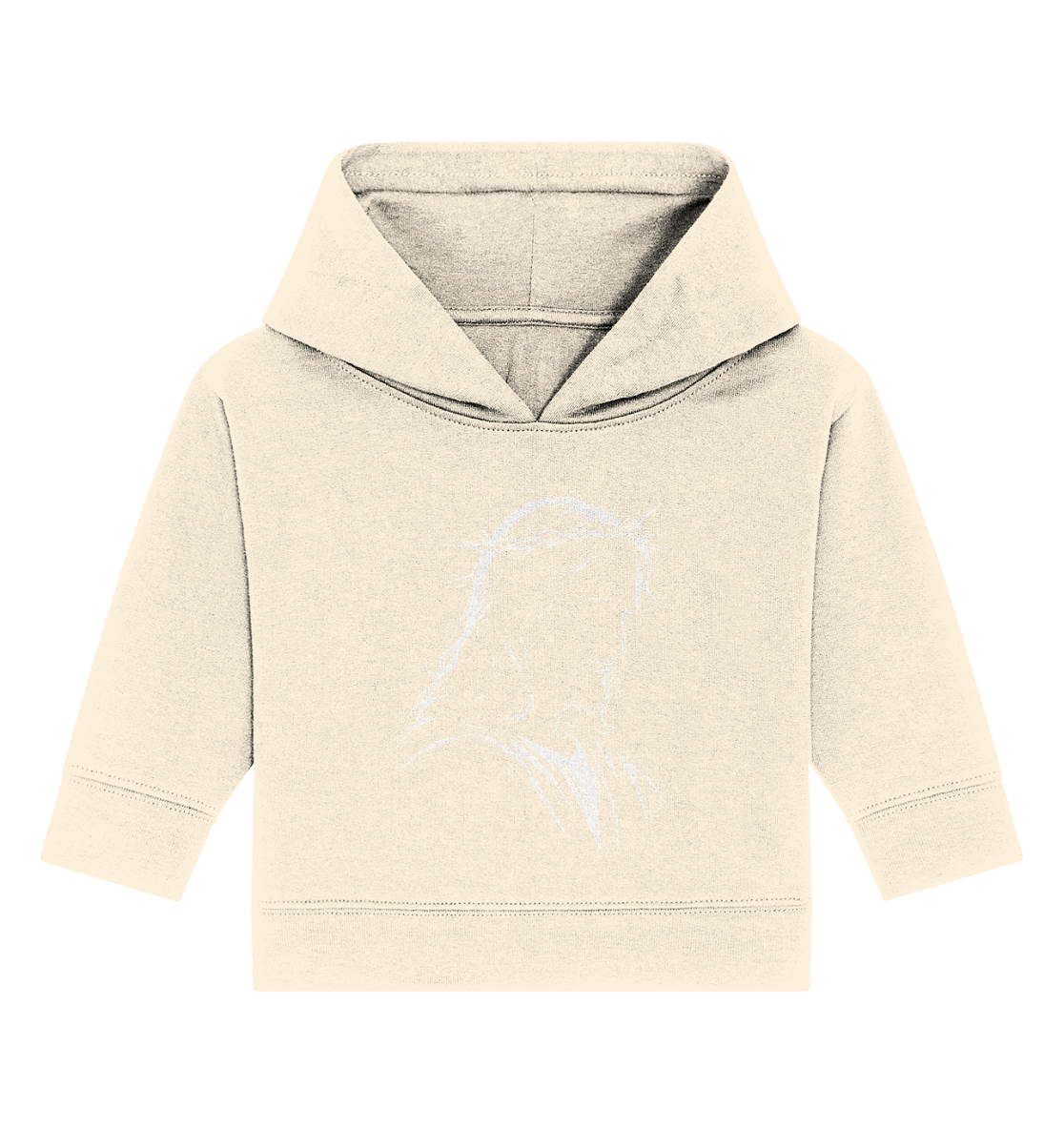 Der Blick des Erlösers – Jesus-Silhouette im Konturdesign | Christliche Kleidung - Baby Organic Hoodie