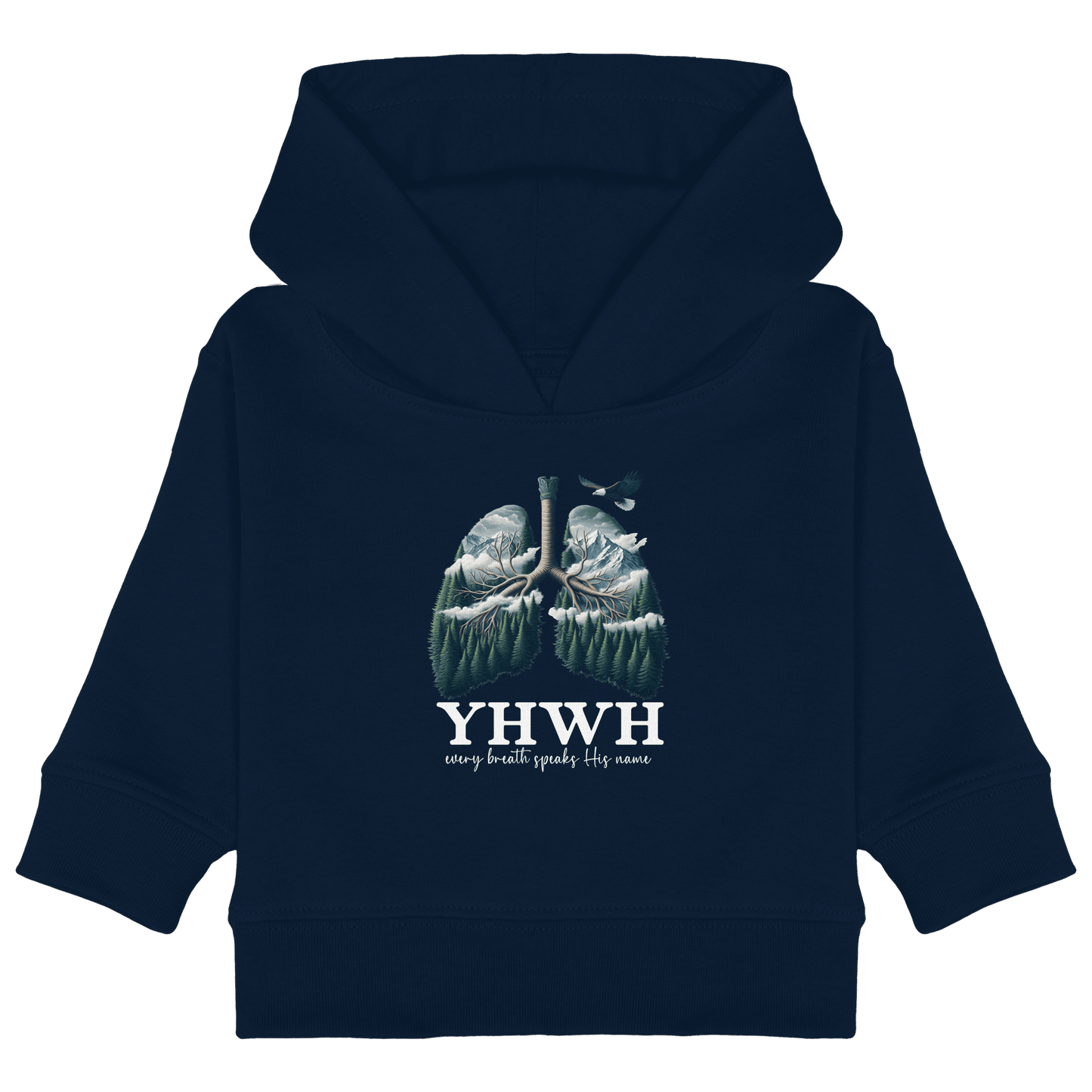 YHWH – Every Breath Speaks His Name | Atem des Lebens | Christliches Design - Baby Organic Hoodie