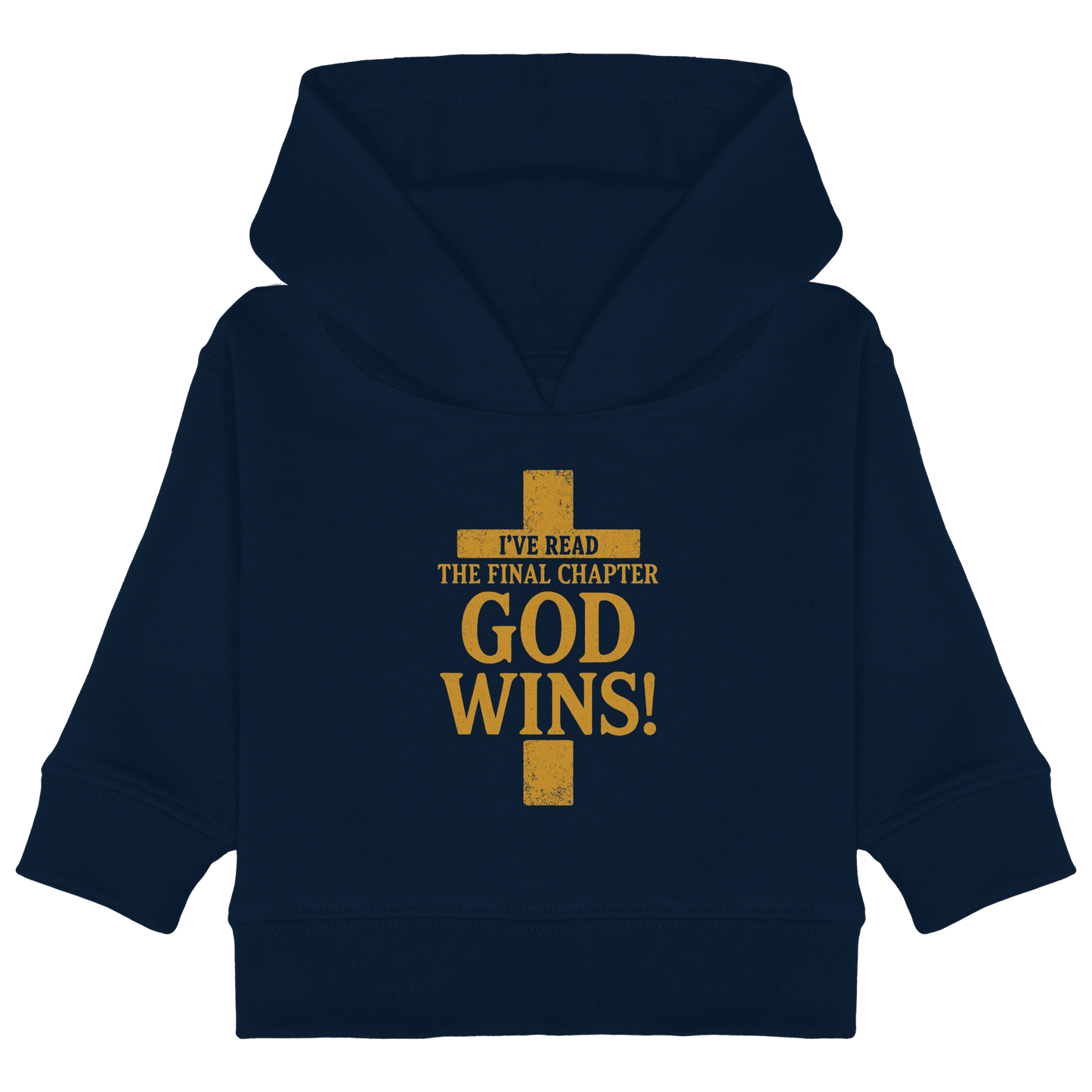 GOD WINS – Das Ende steht fest | Christliche Kleidung & Geschenke im Kreuz-Design - Baby Organic Hoodie