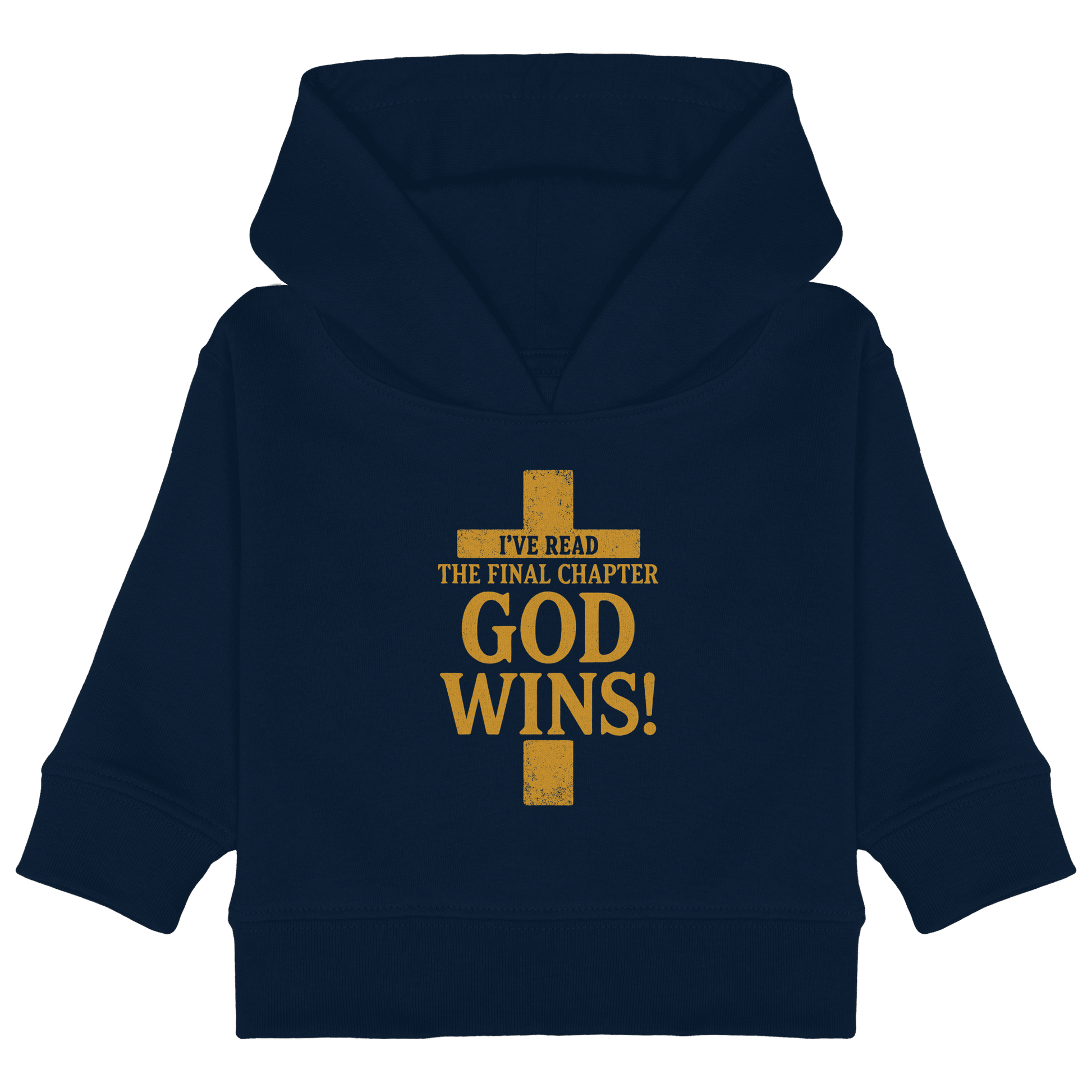 GOD WINS – Das Ende steht fest | Christliche Kleidung & Geschenke im Kreuz-Design - Baby Organic Hoodie