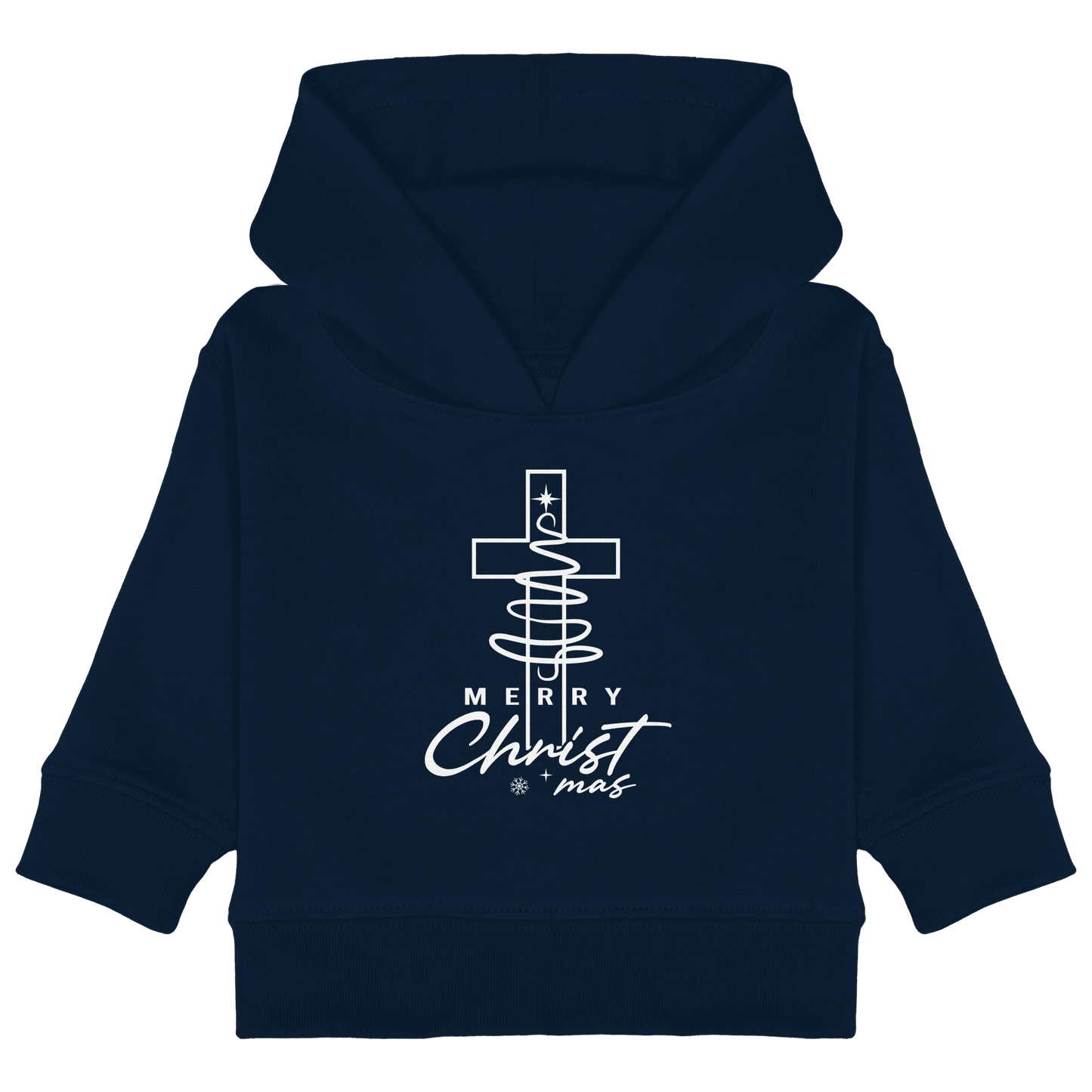 Kreuz und Christbaum – Merry Christ*mas Design - Baby Organic Hoodie