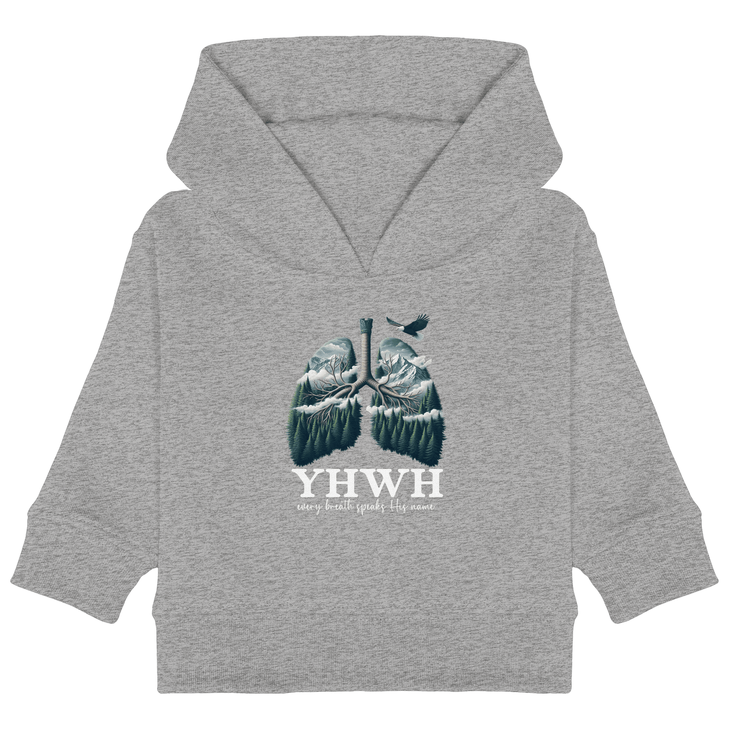 YHWH – Every Breath Speaks His Name | Atem des Lebens | Christliches Design - Baby Organic Hoodie