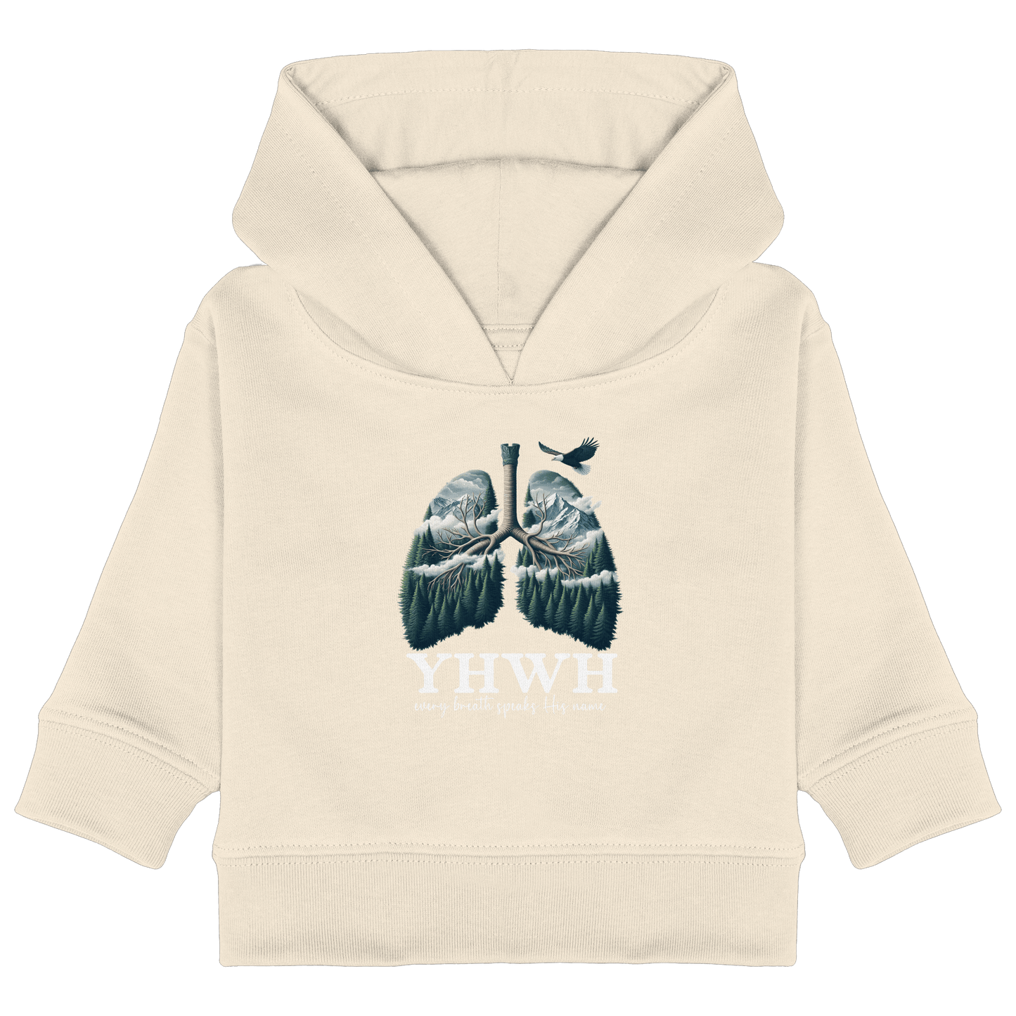 YHWH – Every Breath Speaks His Name | Atem des Lebens | Christliches Design - Baby Organic Hoodie