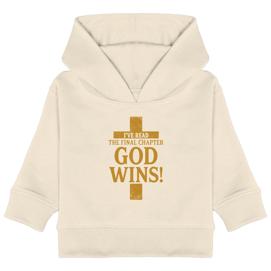 GOD WINS – Das Ende steht fest | Christliche Kleidung & Geschenke im Kreuz-Design - Baby Organic Hoodie