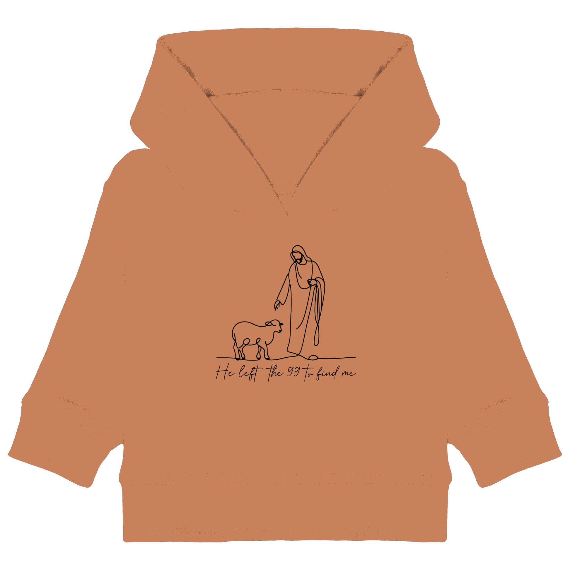 He Left the 99 to Find Me – Kraftvolle Botschaft in minimalistischem Design | Christliche Kleidung - Baby Organic Hoodie
