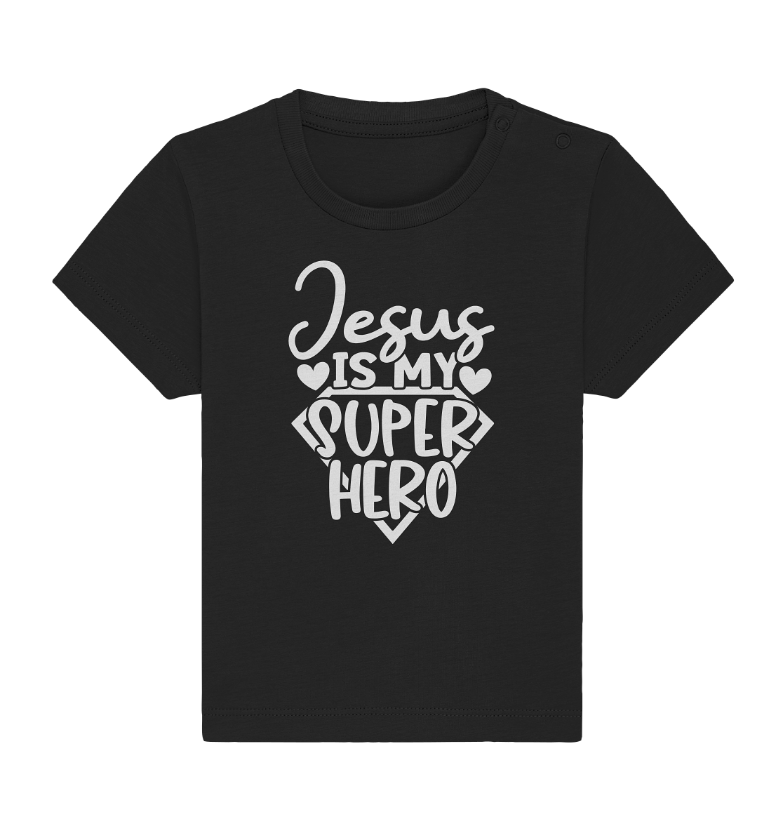 Jesus ist mein Superheld - Baby Organic Shirt