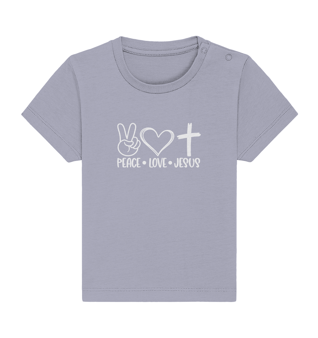 Frieden, Liebe, Jesus: Christliche Kleidungskollektion - Baby Organic Shirt
