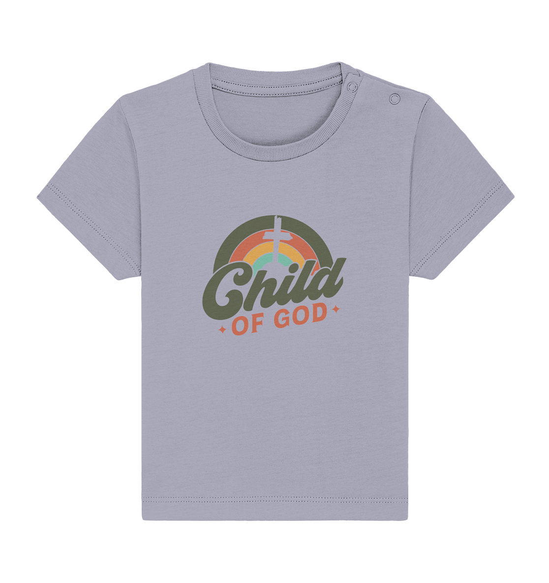 "Kind Gottes" im Retro-Look - Baby Organic Shirt