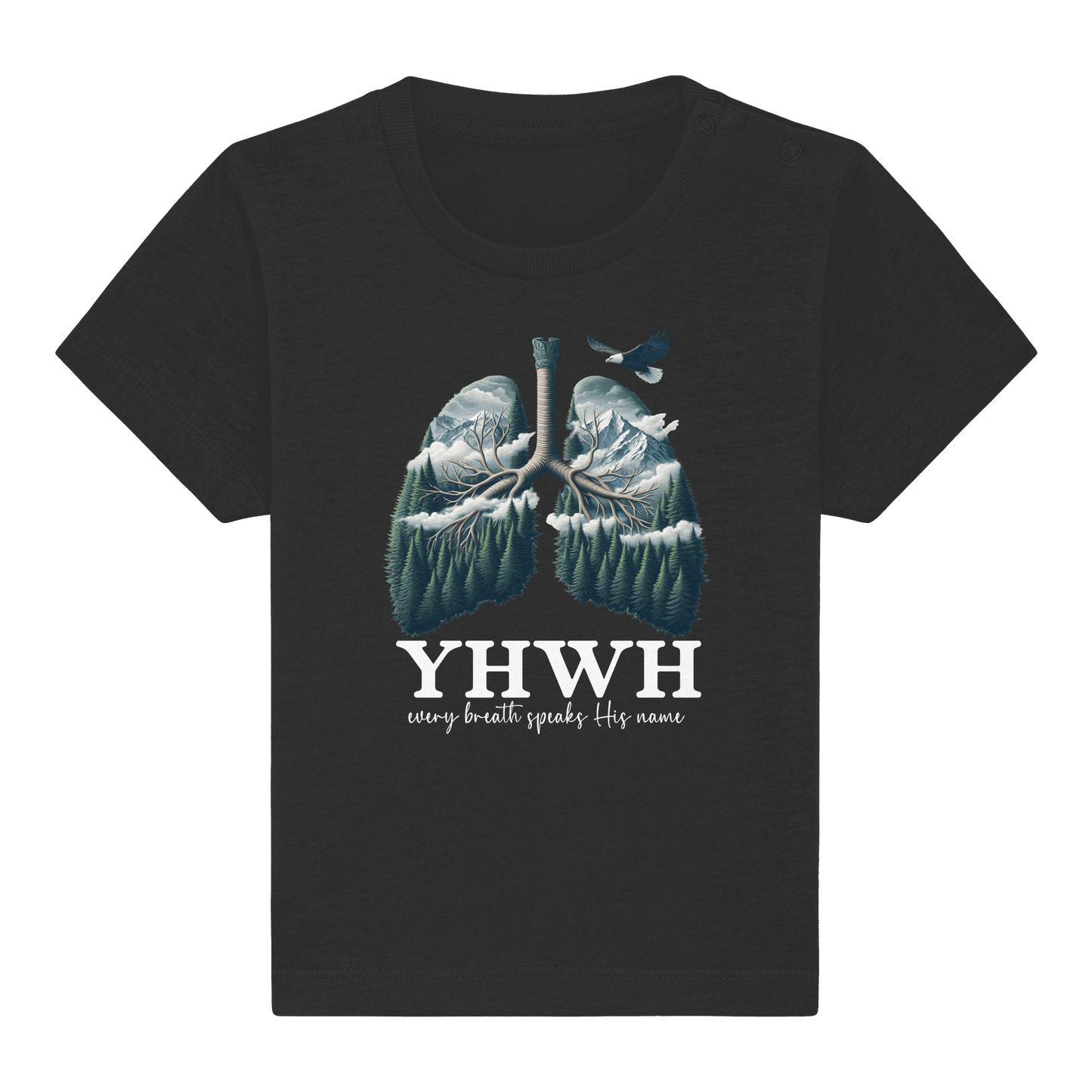 YHWH – Every Breath Speaks His Name | Atem des Lebens | Christliches Design - Baby Organic Shirt