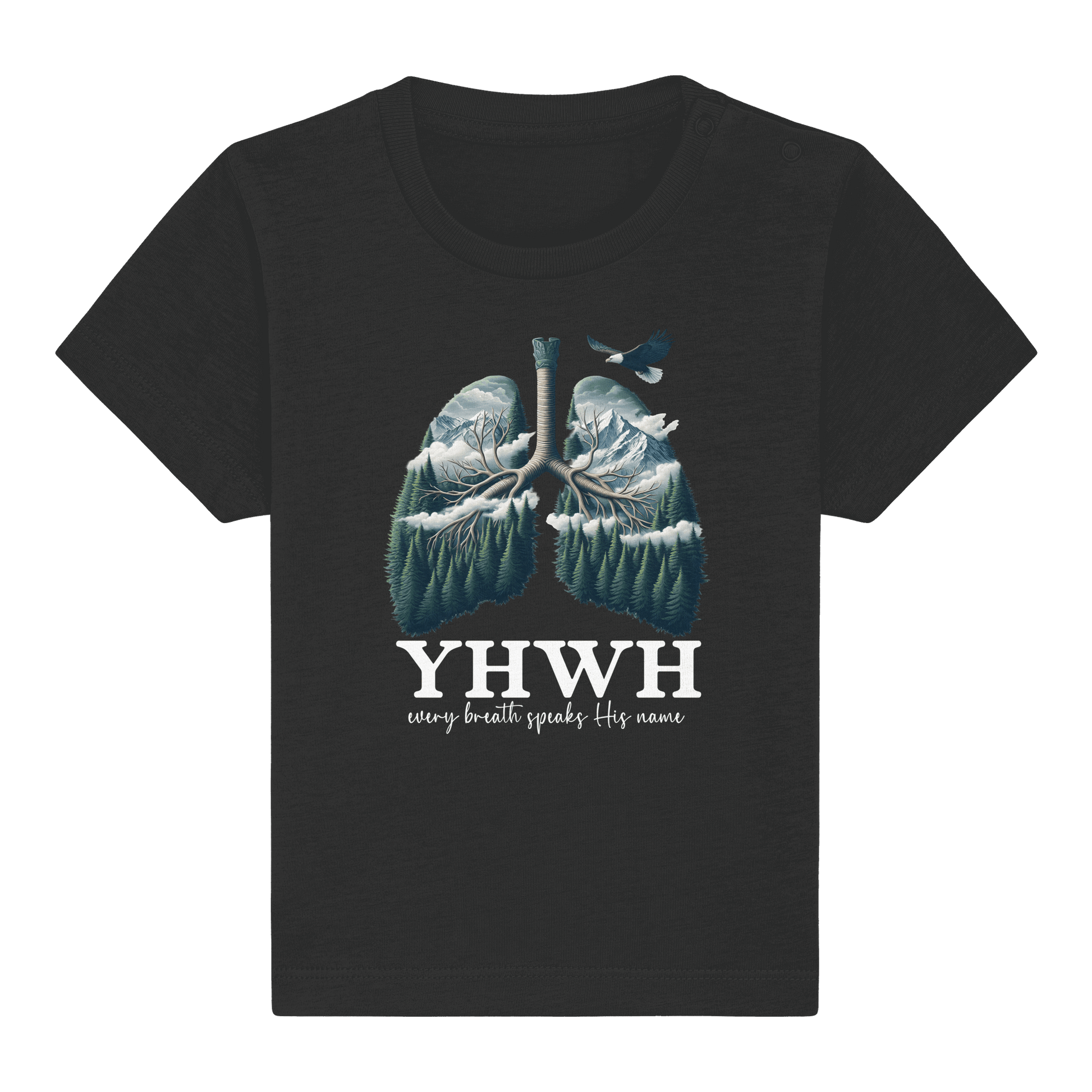 YHWH – Every Breath Speaks His Name | Atem des Lebens | Christliches Design - Baby Organic Shirt