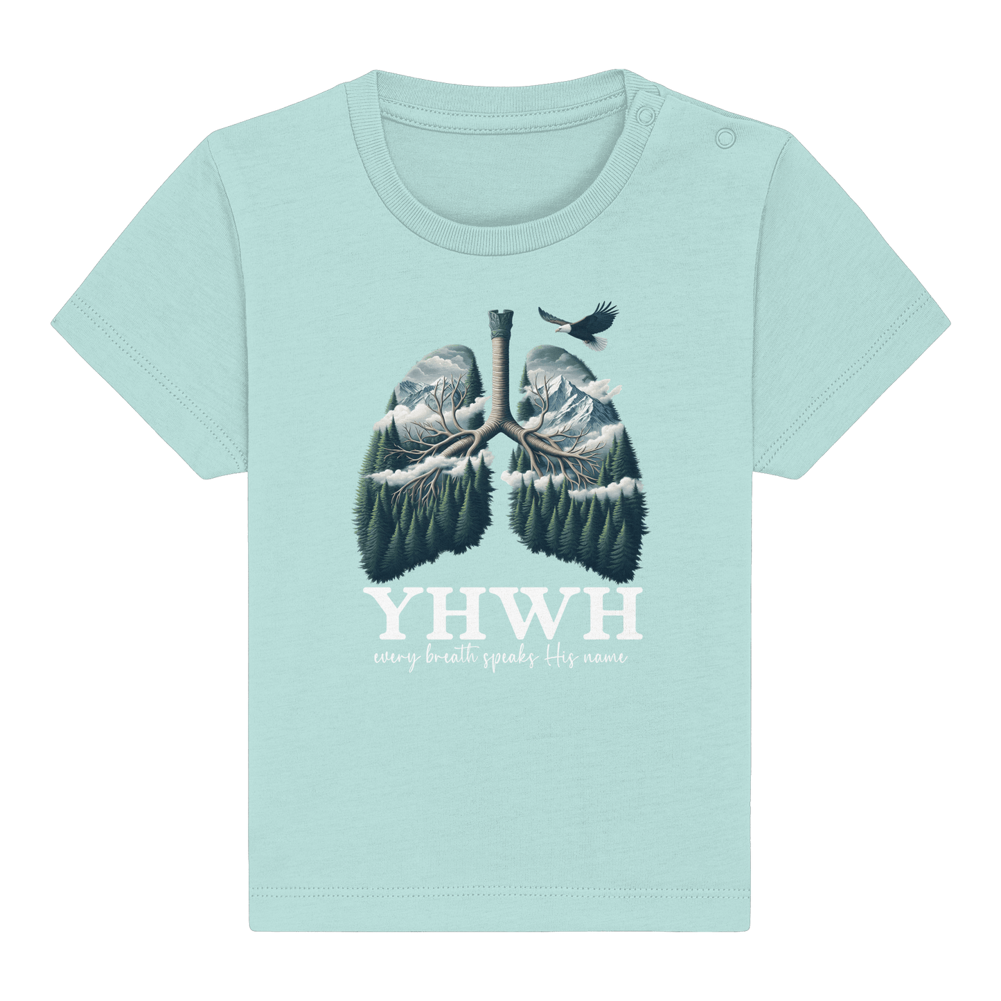YHWH – Every Breath Speaks His Name | Atem des Lebens | Christliches Design - Baby Organic Shirt