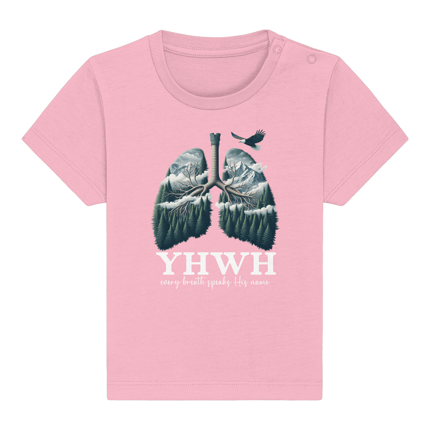 YHWH – Every Breath Speaks His Name | Atem des Lebens | Christliches Design - Baby Organic Shirt