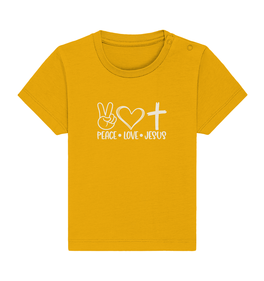 Frieden, Liebe, Jesus: Christliche Kleidungskollektion - Baby Organic Shirt