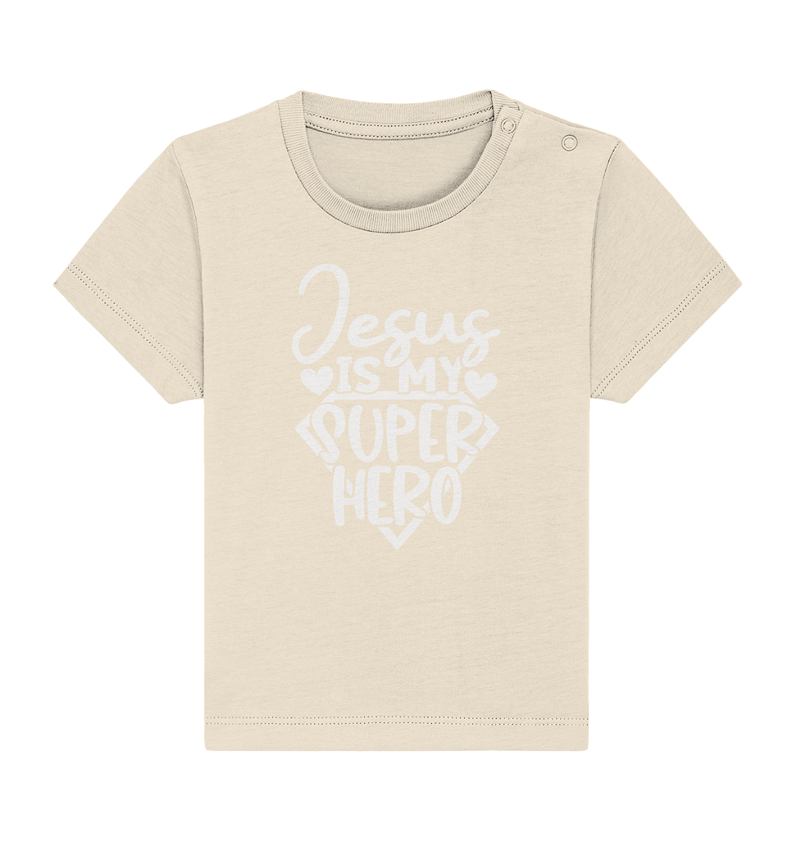Jesus ist mein Superheld - Baby Organic Shirt