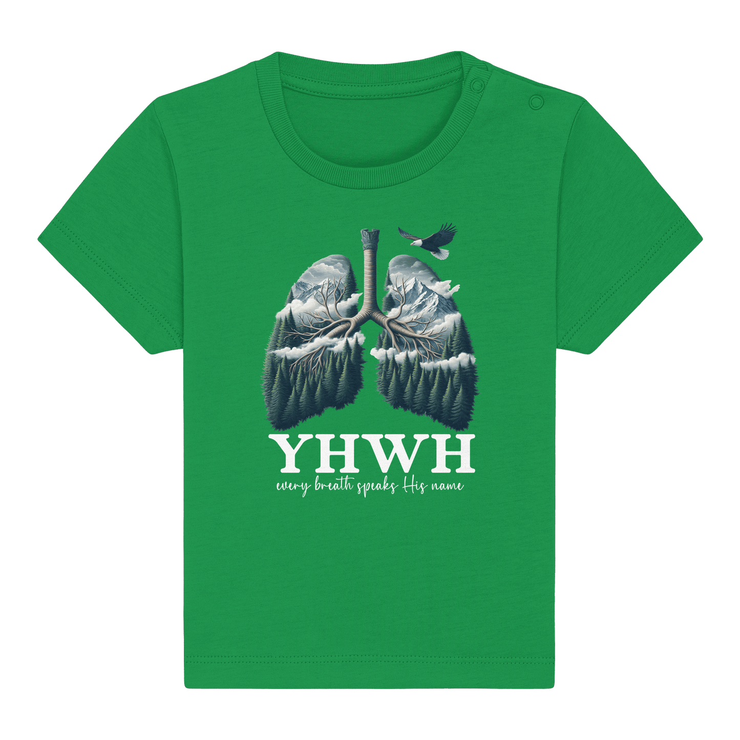 YHWH – Every Breath Speaks His Name | Atem des Lebens | Christliches Design - Baby Organic Shirt