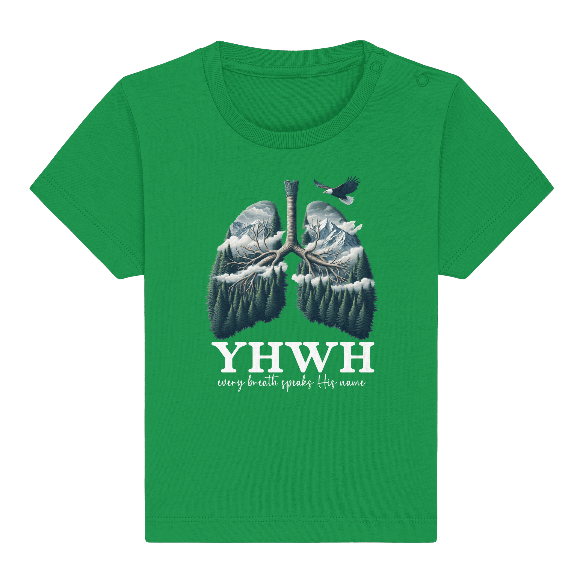 YHWH – Every Breath Speaks His Name | Atem des Lebens | Christliches Design - Baby Organic Shirt