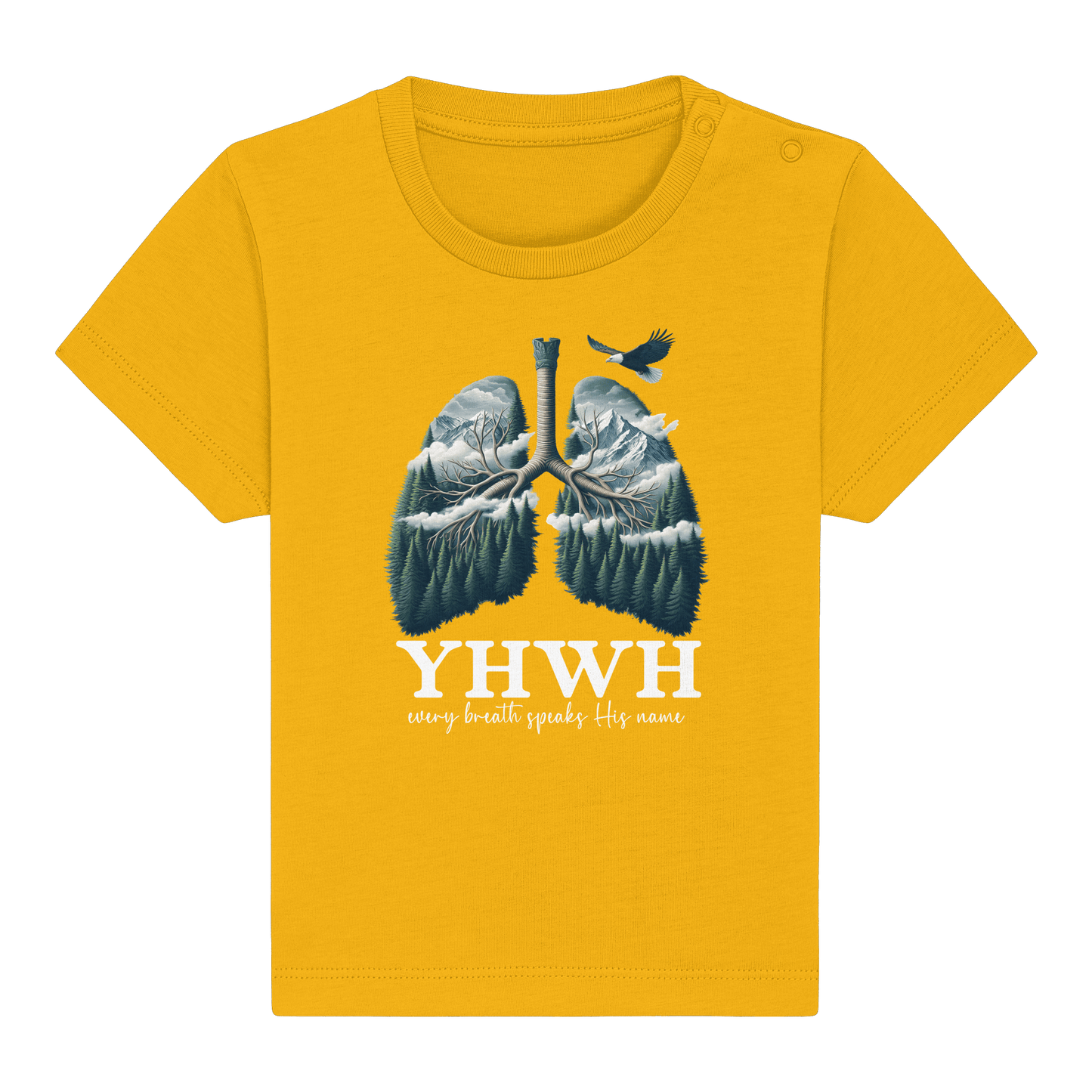 YHWH – Every Breath Speaks His Name | Atem des Lebens | Christliches Design - Baby Organic Shirt