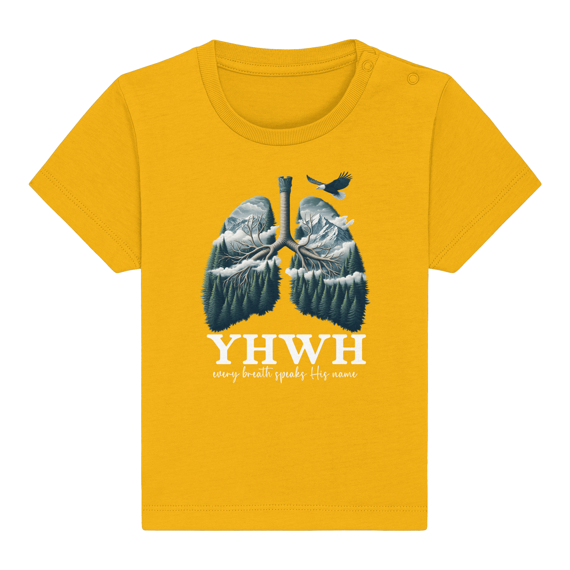 YHWH – Every Breath Speaks His Name | Atem des Lebens | Christliches Design - Baby Organic Shirt