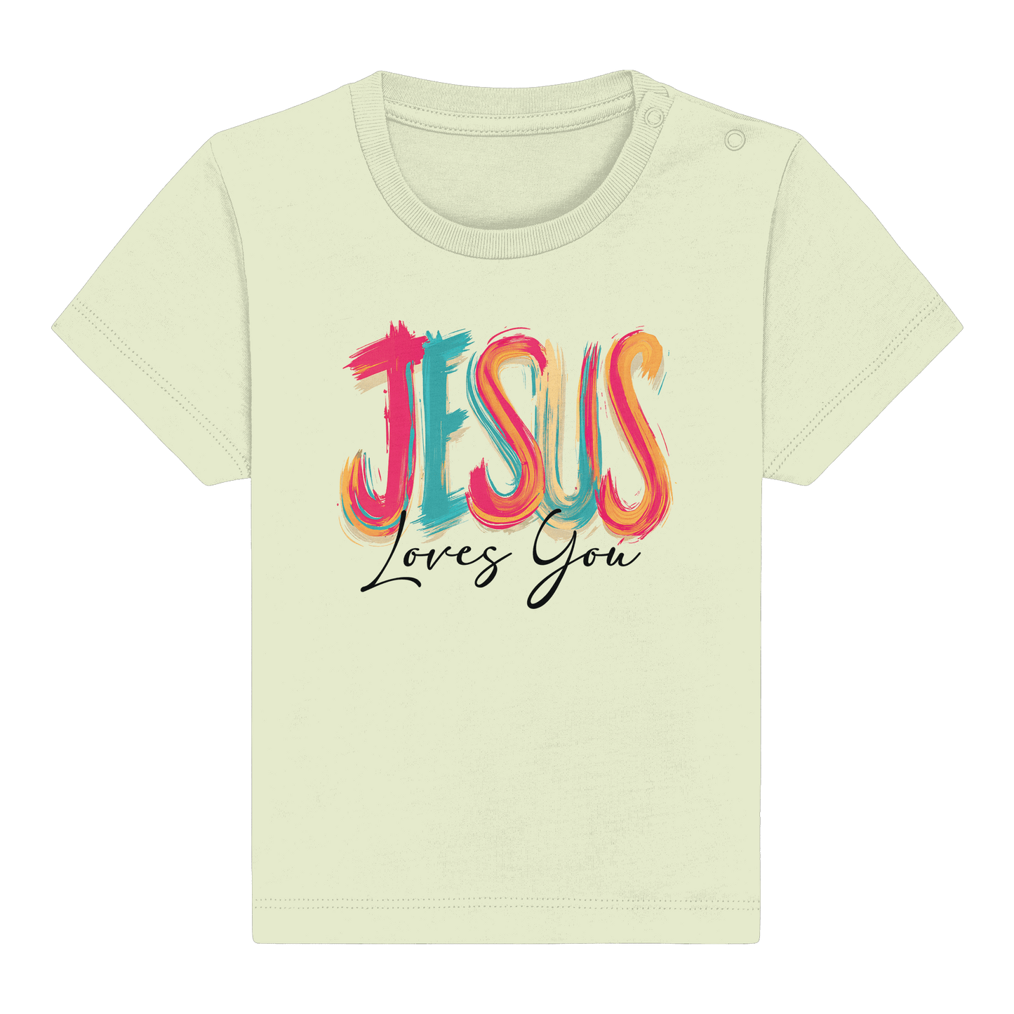 Jesus Loves You – Buntes Design voller Hoffnung und Liebe | Christliches Design - Baby Organic Shirt