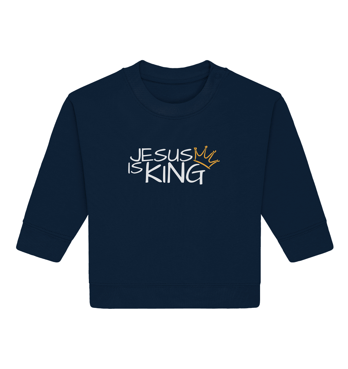 Jesus is King – Eine kraftvolle Botschaft des Glaubens | Christliche Kleidung - Baby Organic Sweatshirt