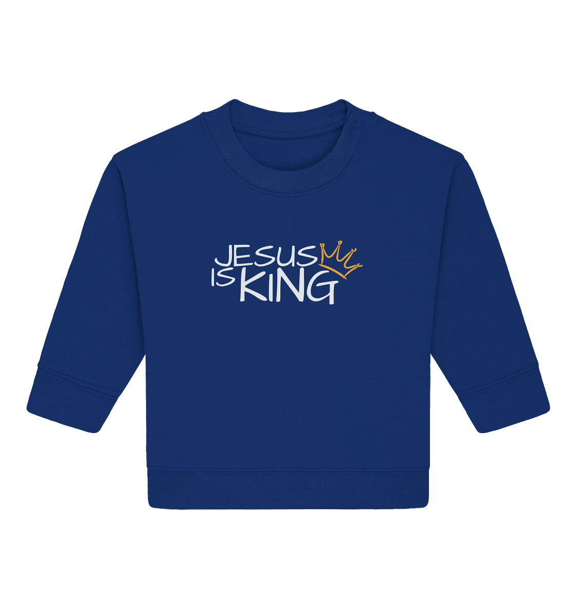 Jesus is King – Eine kraftvolle Botschaft des Glaubens | Christliche Kleidung - Baby Organic Sweatshirt