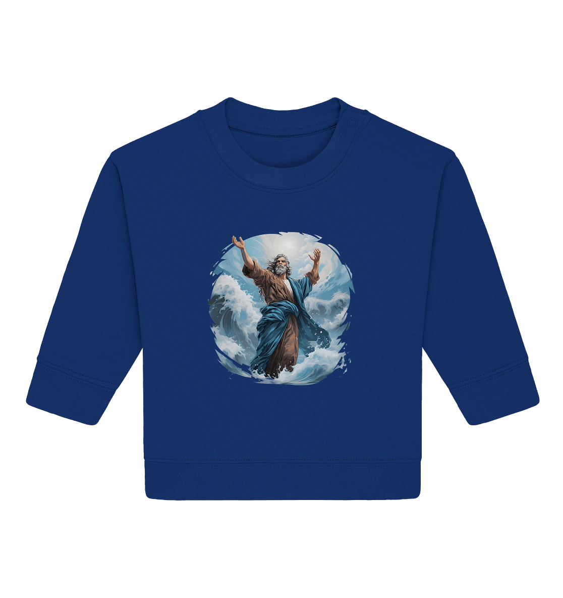 Moses – Glaube, der das Meer teilt | Christliche Kleidung - Baby Organic Sweatshirt
